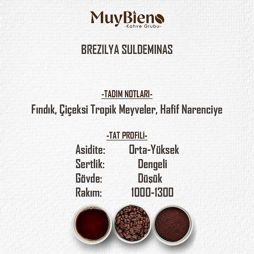 Brezilya Suldeminas 250 gr. Öğütülmüş Filtre Kahve %100 Arabica