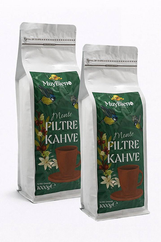 Premium Monte Filtre Çekirdek Kahve Avantaj Paketi 2x1000 gr