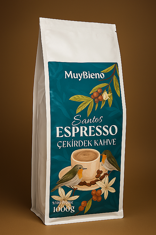 Santos Espresso 1000 gr %100 Arabica Çekirdek Kahve - 2