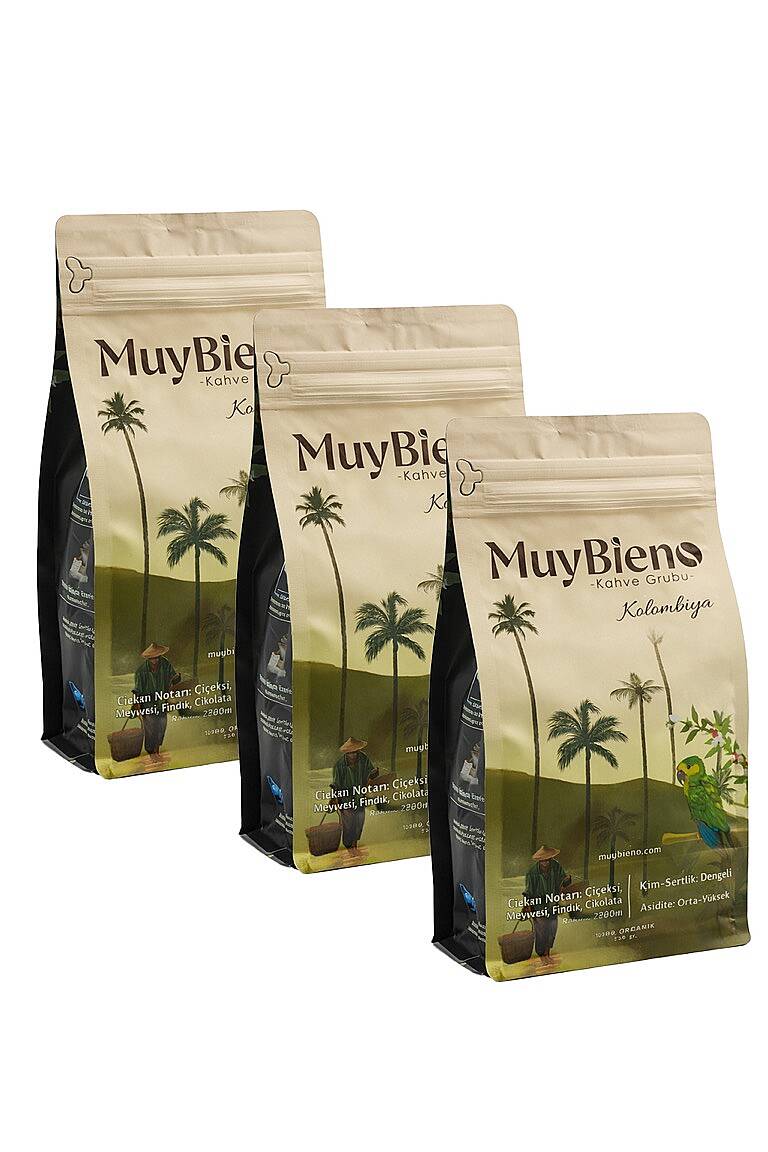 Kolombiya Medellin Çekirdek Kahve Avantaj Paketi 3x250 g