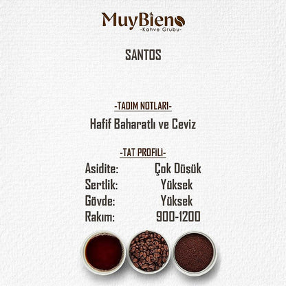 Santos Espresso 1000 gr %100 Arabica Çekirdek Kahve
