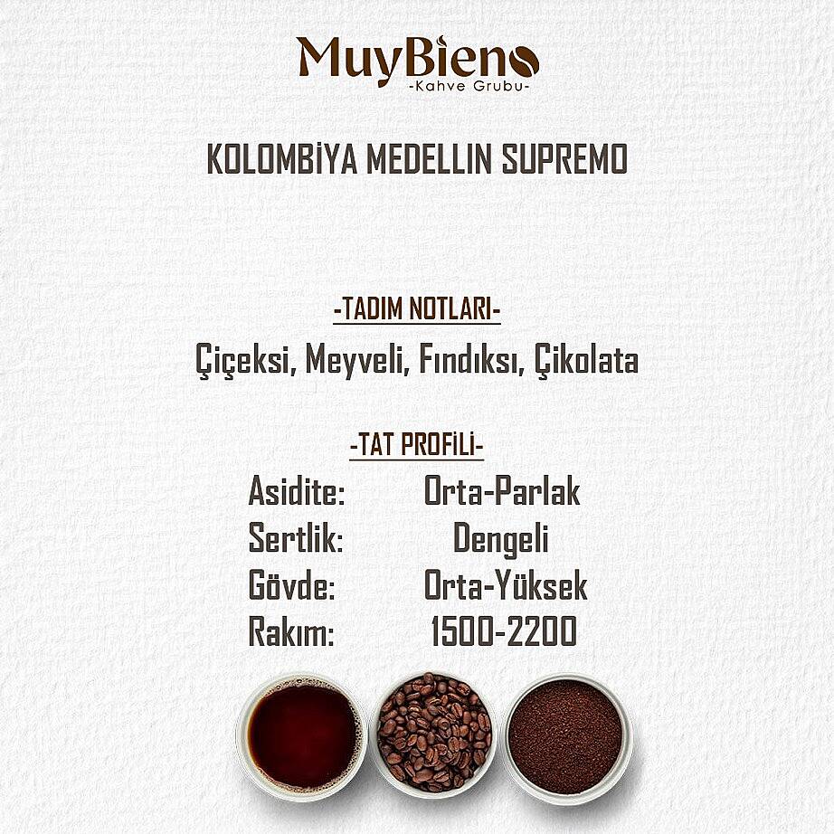 Kolombiya Medellin Çekirdek Kahve Avantaj Paketi 3x250 g