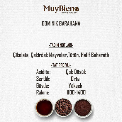 Dominik Barahana 250 gr. Çekirdek Kahve %100 Arabica