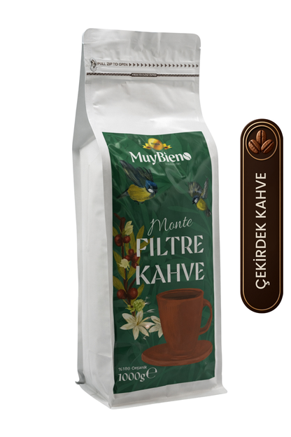 Premium Monte Filtre 1000 gr %100 Arabica Çekirdek Kahve