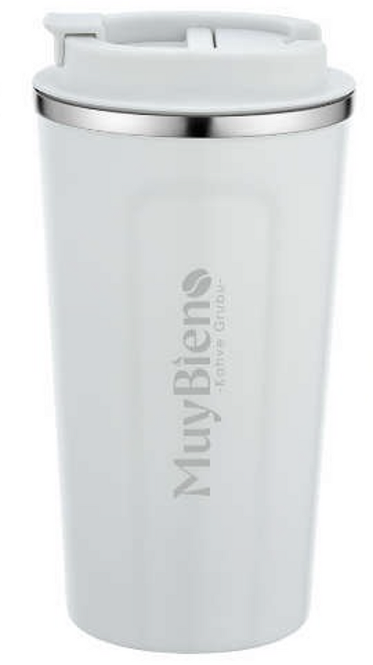 450 ml Paslanmaz Çelik Beyaz Termos - 2