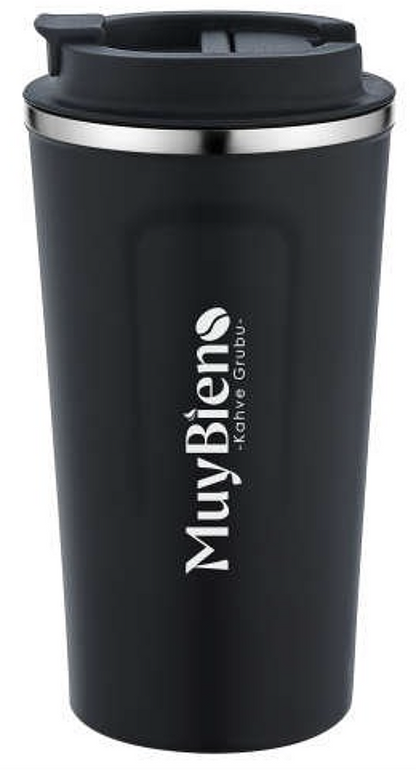 450 ml Paslanmaz Çelik Siyah Termos - 2