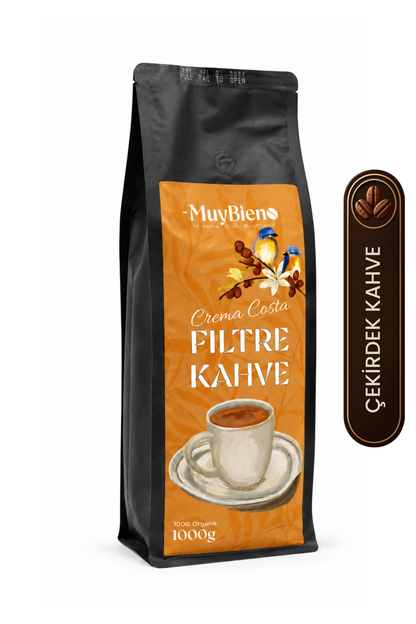 Crema Costa Filtre 1000 gr %100 Arabica Çekirdek Kahve