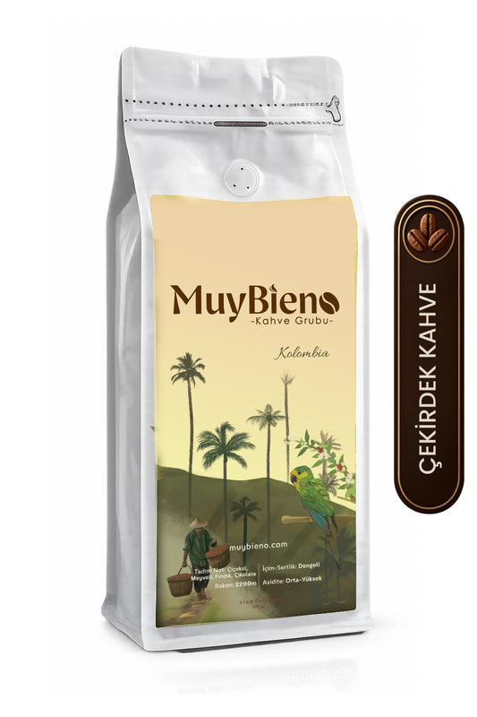 Kolombiya Medellin Supremo 1000 gr. Çekirdek Kahve %100 Arabica