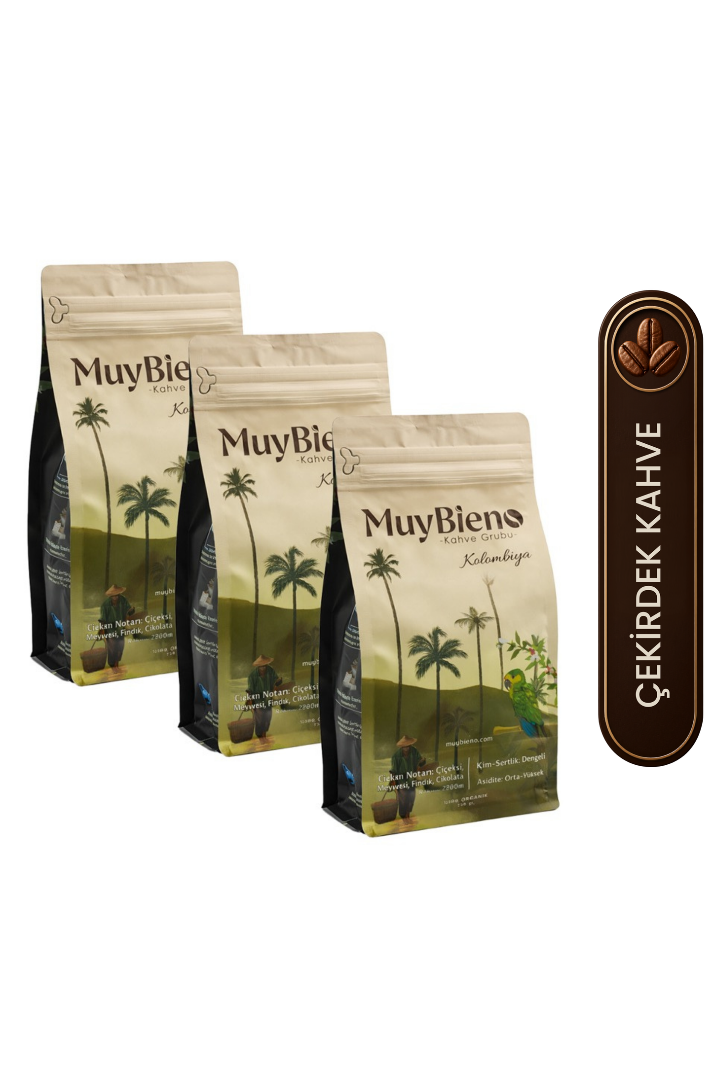 Kolombiya Medellin Çekirdek Kahve Avantaj Paketi 3x250 g