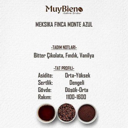 Meksika Finca Monte Azul 250 gr. Öğütülmüş Filtre Kahve %100 Arabica - 4