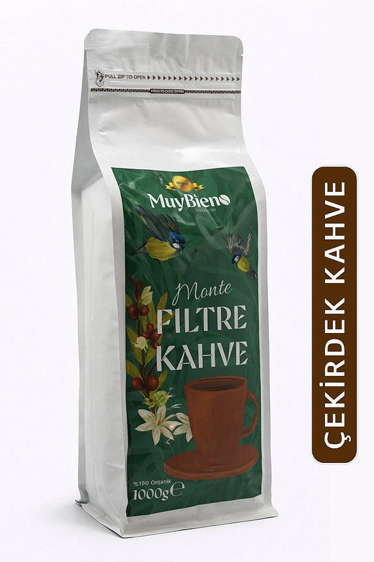 Premium Monte Filtre 1000 gr %100 Arabica Çekirdek Kahve