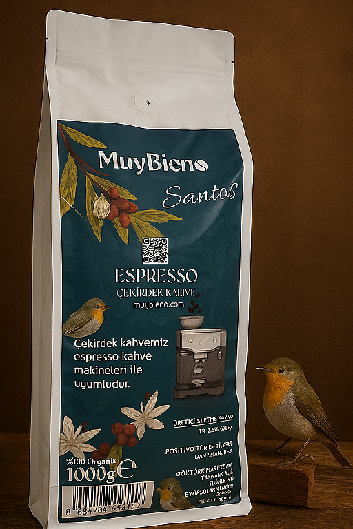 Santos Espresso 1000 gr %100 Arabica Çekirdek Kahve - 3