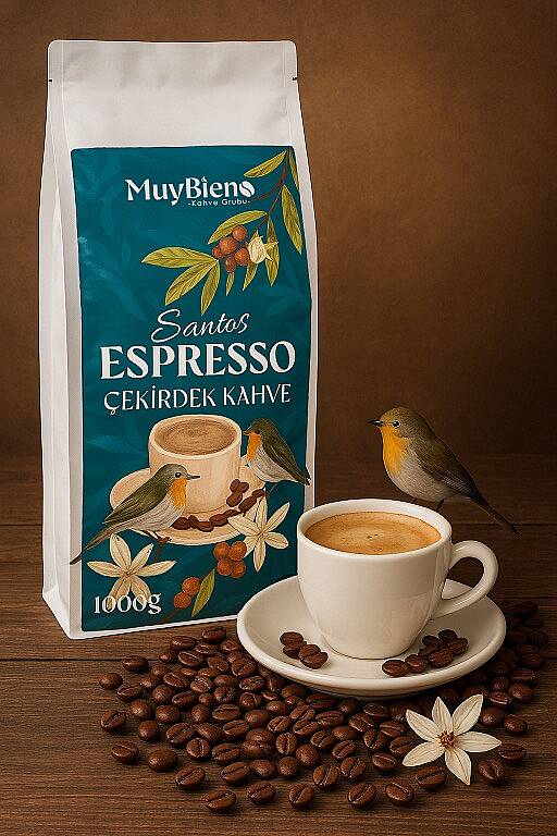 Santos Espresso 1000 gr %100 Arabica Çekirdek Kahve - 4